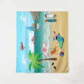 Tenture Plaisir au bord de la plage (Devant)