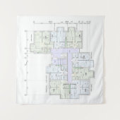 Tenture Plan d'architecture (Devant (Horizontal))