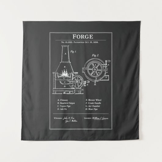 Tenture Plan de pignon de forge (Devant)