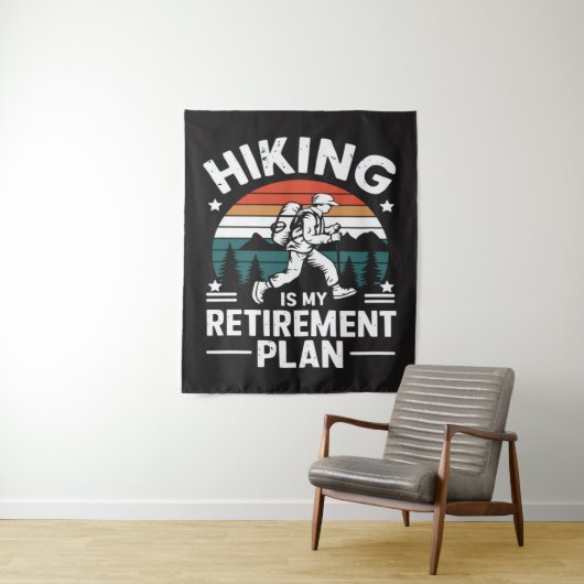 Tenture Plan de retraite randonnée Citation drôle (En situation)