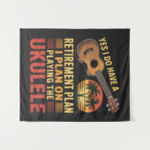 Tenture Plan de retraite Ukulele Drôle (Devant (Horizontal))