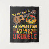 Tenture Plan de retraite Ukulele Drôle (Devant)