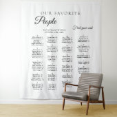 Tenture Plan de table alphabétique pour mariage minimalist (En situation)