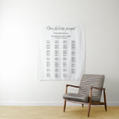 Tenture Plan de table de mariage alphabétique moderne (En situation)