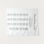 Tenture Plan de table de mariage alphabétique moderne (Devant (Horizontal))