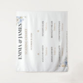 Tenture Plan de table de mariage de luxe | Enseigne de tis (Devant)