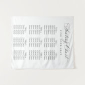 Tenture Plan de table de mariage écriture élégante | Minim (Devant (Horizontal))