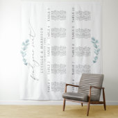 Tenture Plan de table de mariage éthéré à l'eucalyptus (En situation)