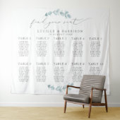 Tenture Plan de table de mariage Éthéré Eucalyptus (En situation (horizontale))