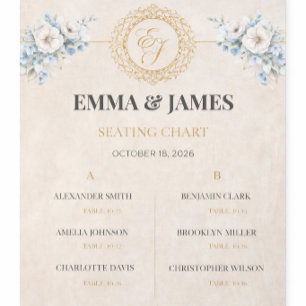 Tenture Plan de table de mariage floral élégant