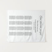 Tenture Plan de table de mariage "Nos personnes préférées" (Devant (Horizontal))