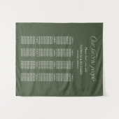 Tenture Plan de table de mariage "Nos personnes préférées" (Devant (Horizontal))