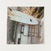 Tenture Planche de surf blanche et noire (Devant (Horizontal))