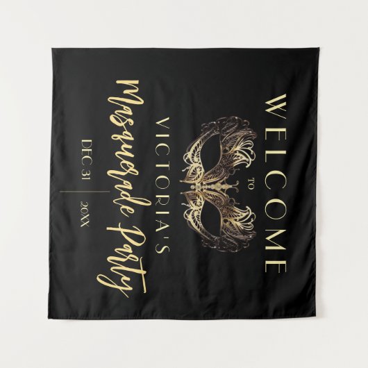 Tenture Planches de mousse pour fête d'anniversaire masqué (Devant (Horizontal))