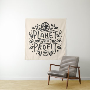 Tenture Planète sur le profit
