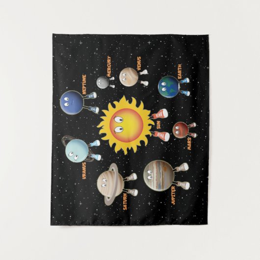 Tenture Planètes et système solaire (Devant)