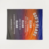 Tenture Plans PERSONNALISÉS DE DIEU Jérémie 29:11 Chrétien (Devant (Horizontal))