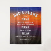 Tenture Plans PERSONNALISÉS DE DIEU Jérémie 29:11 Chrétien (Devant)