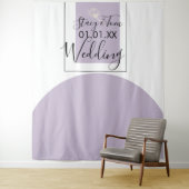 Tenture Plante de coton botanique Lavande Mariage Photo (En situation)