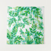 Tenture plante de nature motif feuille vert (Devant (Horizontal))
