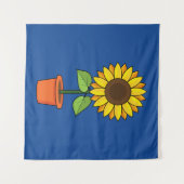 Tenture Plante de tournesol dans un pot (Devant (Horizontal))