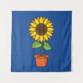 Tenture Plante de tournesol dans un pot (Devant)