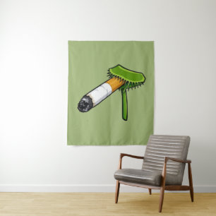 Tenture Plante de Vénus attrape-mouche avec cigare