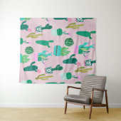 Tenture Plantes de cactus cactées rustiques roses du Sud-O (En situation (horizontale))