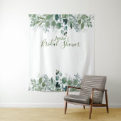 Tenture Plantes de mariage botanique pour une douche de ma (En situation)