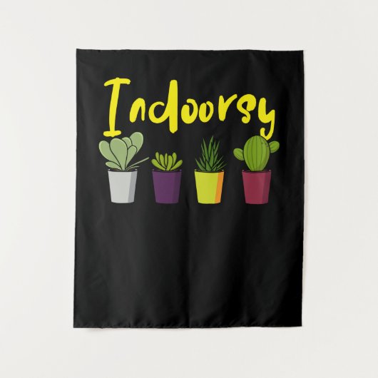 Tenture Plantes grasses Plantes en pot (Devant)