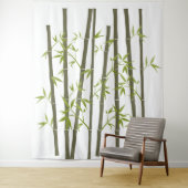 Tenture Plantes naturels verts en bambou (En situation)