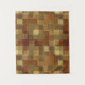 Tenture Plaque de tartan marron monochrome texturé. (Devant)