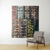 Tenture Plaques de licence vintages (En situation)