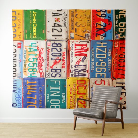 Tenture Plaques d'immatriculation des États-Unis Art Améri (En situation (horizontale))