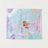 Tenture Plongez dans une fête d'anniversaire de sirène ! (Devant (Horizontal))