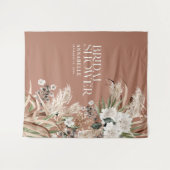 Tenture Pluie de mariage pampas moderne élégante terracott (Devant (Horizontal))