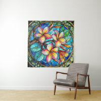 Plumeria en verre tendu