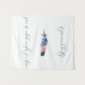Tenture "Plumes" avec Sentiment (Devant (Horizontal))
