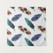 Tenture Plumes colorées Texture tribale (Devant (Horizontal))