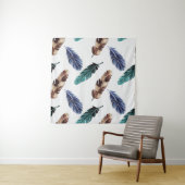 Tenture Plumes colorées Texture tribale (En situation)