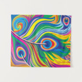 Tenture Plumes de paon (Devant (Horizontal))