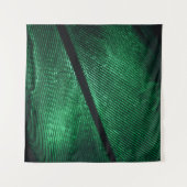 Tenture Plumes Vertes, Belle Texture Motif. (Devant (Horizontal))