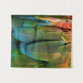Tenture Plumes vertes et bleues (Devant (Horizontal))