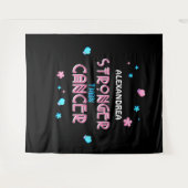 Tenture Plus fort que le cancer | Toile de fond de surviva (Devant (Horizontal))