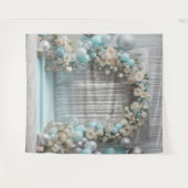 Tenture Plutôt Turquoise Arche de ballon floral suspendu (Devant (Horizontal))