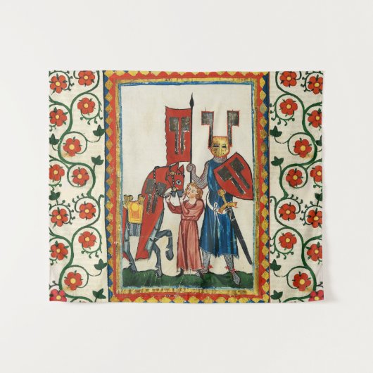 TENTURE POÈTE ALLEMAND COMME MINIATURE MÉDIÉVALE DE LA NUI (Devant (Horizontal))