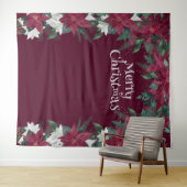 Tenture Poinsettia Fleur de Noël Photo Boite fond (En situation (horizontale))