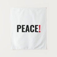 Point d'exclamation de paix blanc noir rouge anti-