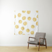 Tenture Pointe Polka Dorée Tirée (En situation (horizontale))