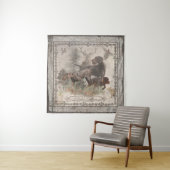 Tenture Pointeur À poils durs allemand (En situation)